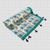 Owl Print Hand Block Printed Hand Quilted Cotton Baby Quilt 