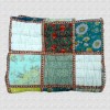 Hand Block Print & Patchwork Double bed Quilt 