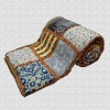 Hand Block Print & Patchwork Double bed Quilt 