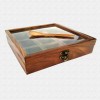 Multiutility Sheesham Wood Masala Box with 9 wooden  containers  