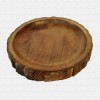 Sheesham Wood Natural Cut Looks Plate 