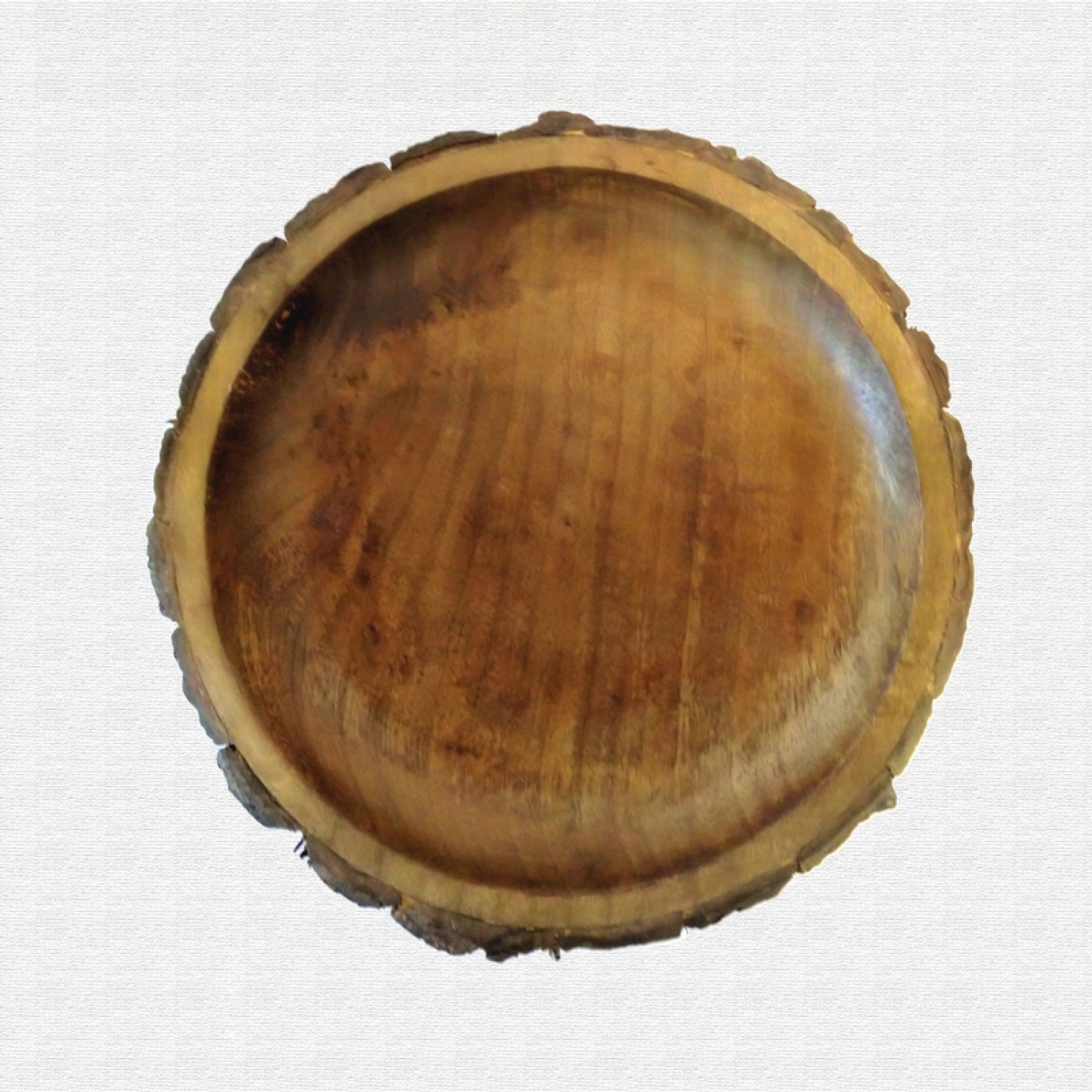 Sheesham Wood Natural Cut Looks Plate 